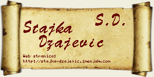 Stajka Džajević vizit kartica